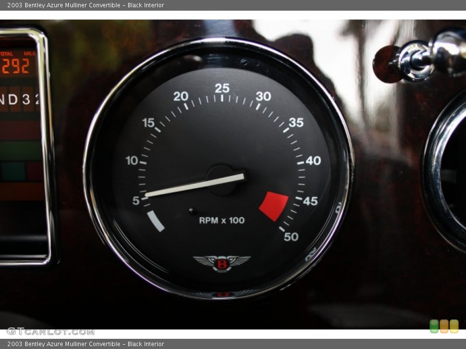 Black Interior Gauges for the 2003 Bentley Azure Mulliner Convertible #72769720