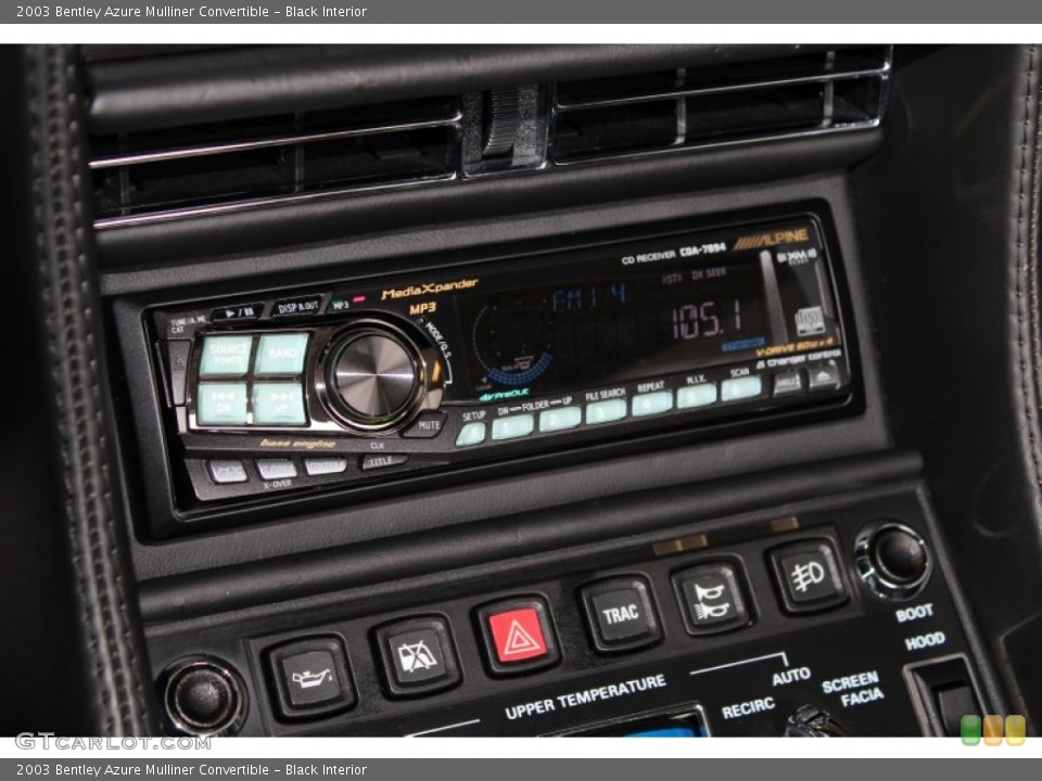 Black Interior Controls for the 2003 Bentley Azure Mulliner Convertible #72769792