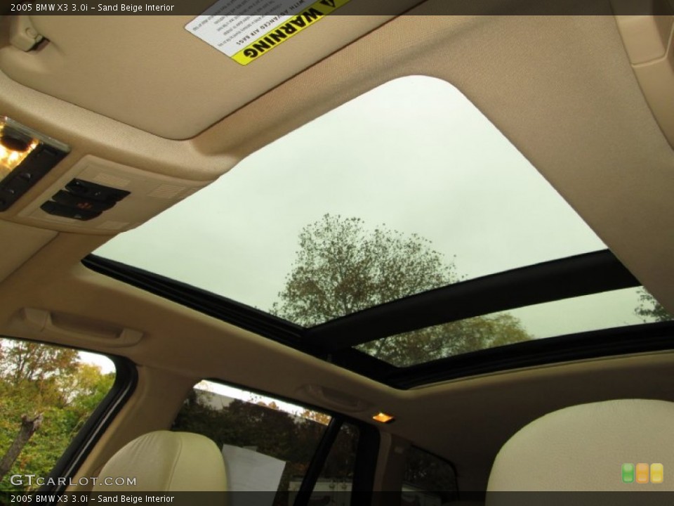 Sand Beige Interior Sunroof for the 2005 BMW X3 3.0i #72769803