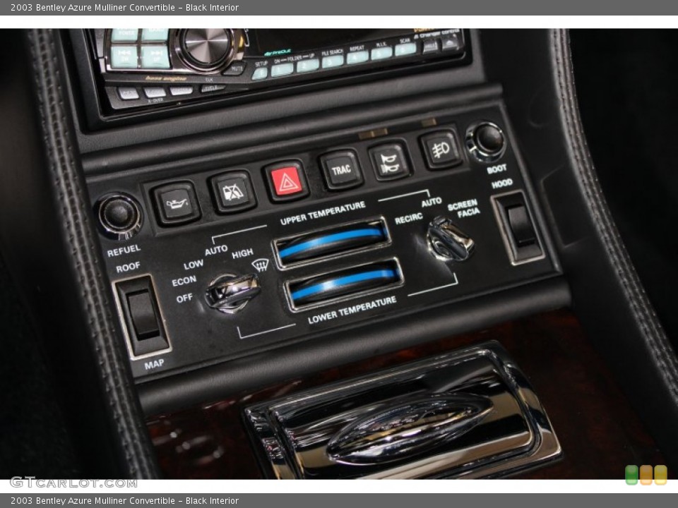 Black Interior Controls for the 2003 Bentley Azure Mulliner Convertible #72769812