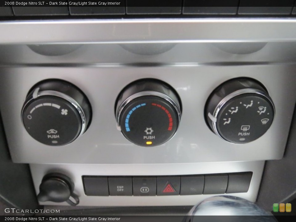 Dark Slate Gray/Light Slate Gray Interior Controls for the 2008 Dodge Nitro SLT #72769846