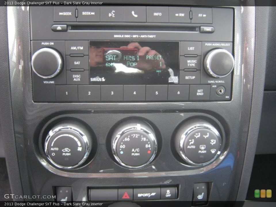 Dark Slate Gray Interior Controls for the 2013 Dodge Challenger SXT Plus #72772929