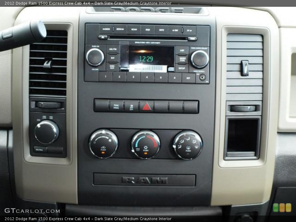 Dark Slate Gray/Medium Graystone Interior Controls for the 2012 Dodge Ram 1500 Express Crew Cab 4x4 #72775643