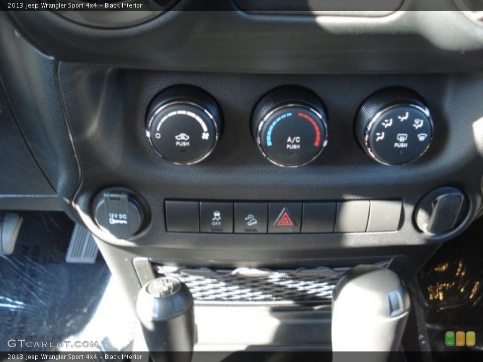 Black Interior Controls for the 2013 Jeep Wrangler Sport 4x4 #72776599