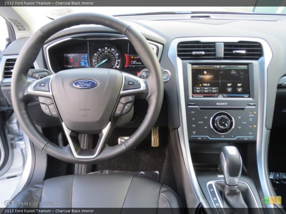 Charcoal Black Interior Dashboard for the 2013 Ford Fusion Titanium #72777714