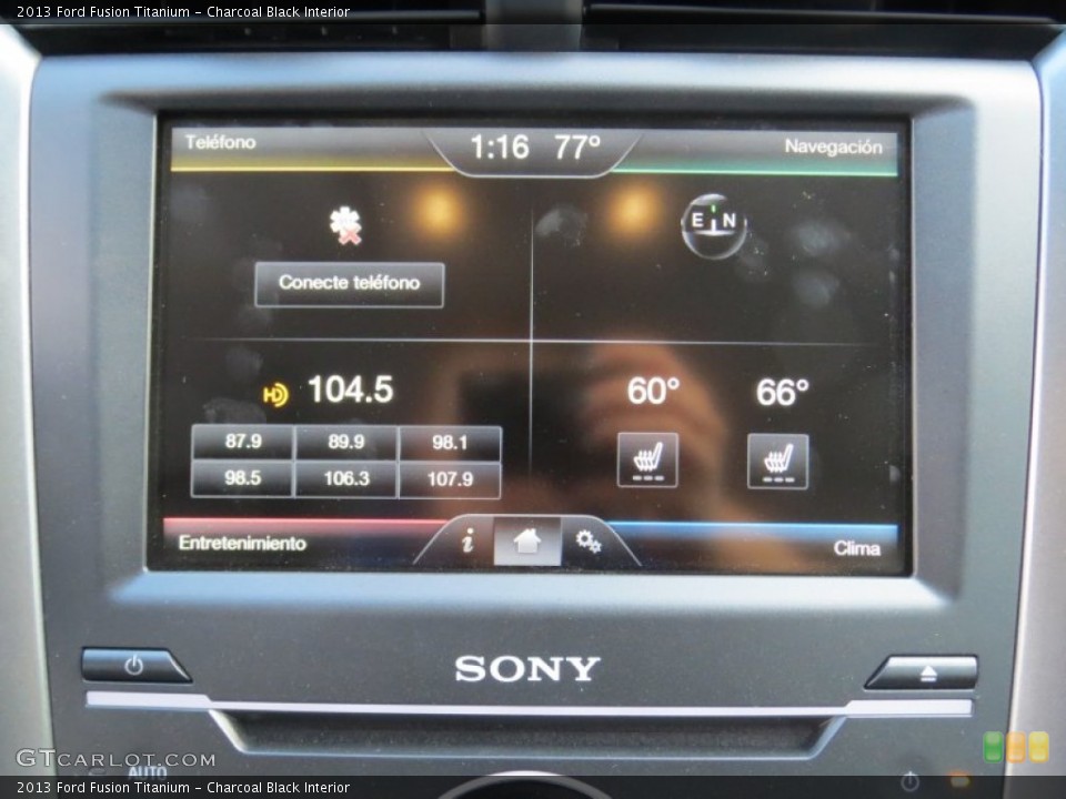 Charcoal Black Interior Controls for the 2013 Ford Fusion Titanium #72777771