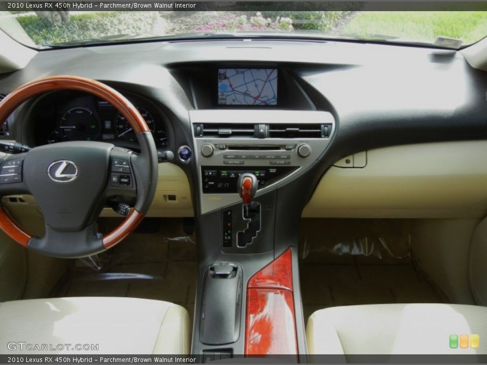 Parchment/Brown Walnut Interior Dashboard for the 2010 Lexus RX 450h Hybrid #72781153