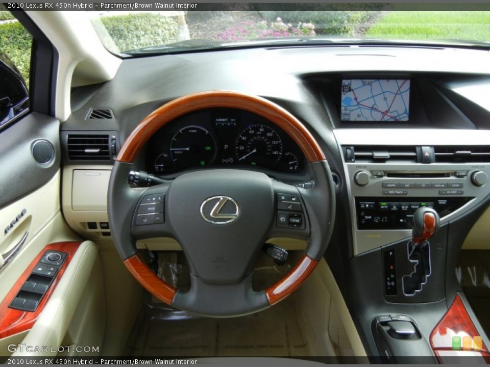 Parchment/Brown Walnut Interior Dashboard for the 2010 Lexus RX 450h Hybrid #72781177