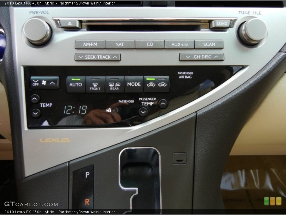 Parchment/Brown Walnut Interior Controls for the 2010 Lexus RX 450h Hybrid #72781237