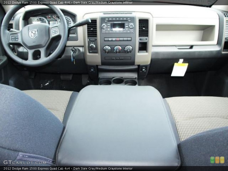 Dark Slate Gray/Medium Graystone Interior Dashboard for the 2012 Dodge Ram 1500 Express Quad Cab 4x4 #72790414