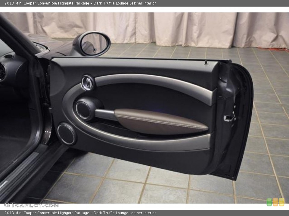 Dark Truffle Lounge Leather Interior Door Panel for the 2013 Mini Cooper Convertible Highgate Package #72793132
