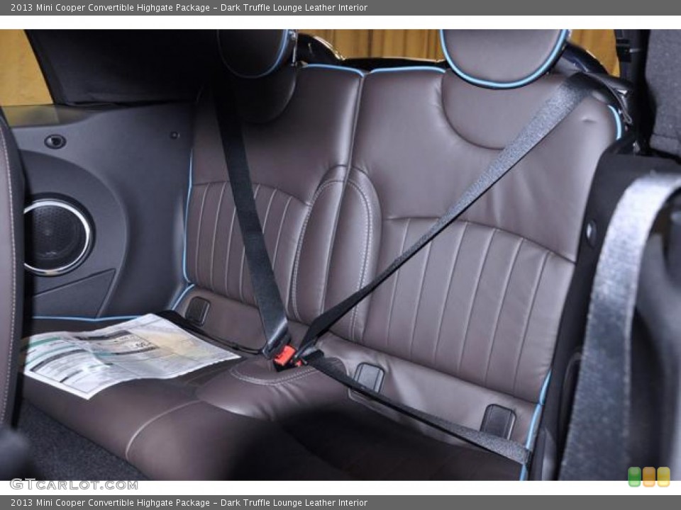 Dark Truffle Lounge Leather Interior Rear Seat for the 2013 Mini Cooper Convertible Highgate Package #72793504