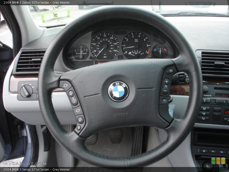 Grey Interior Steering Wheel for the 2004 BMW 3 Series 325xi Sedan #72795058