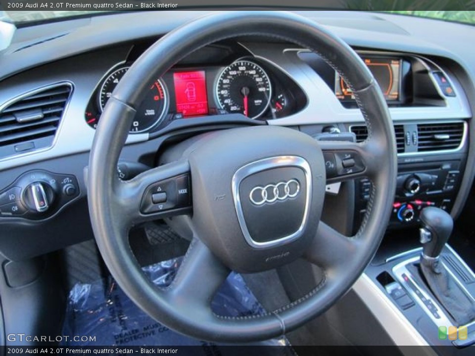 Black Interior Steering Wheel for the 2009 Audi A4 2.0T Premium quattro Sedan #72804057