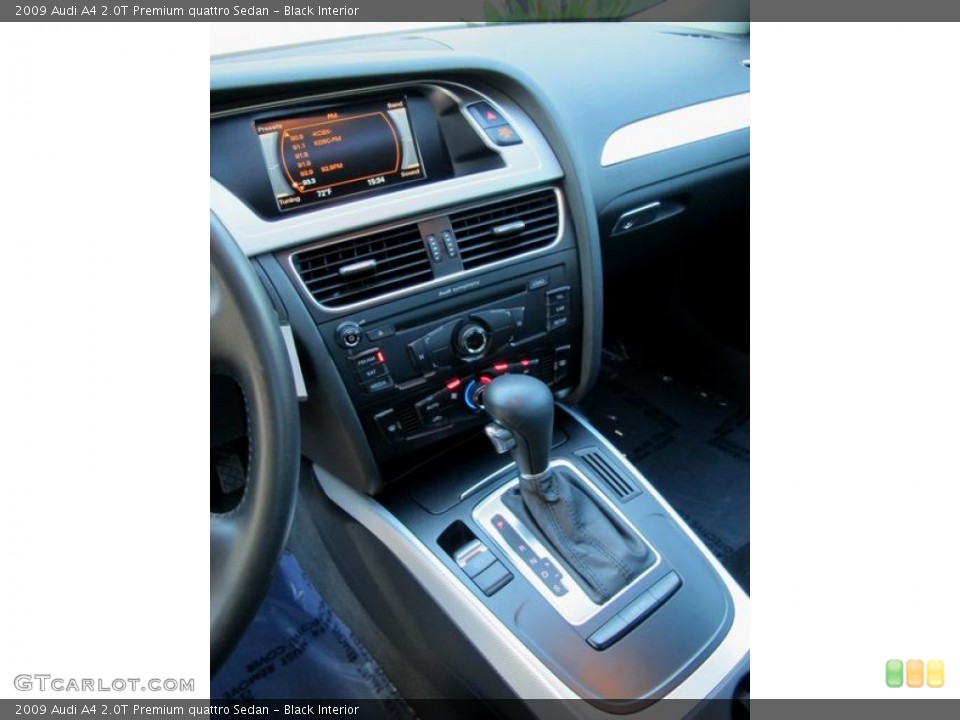 Black Interior Controls for the 2009 Audi A4 2.0T Premium quattro Sedan #72804082