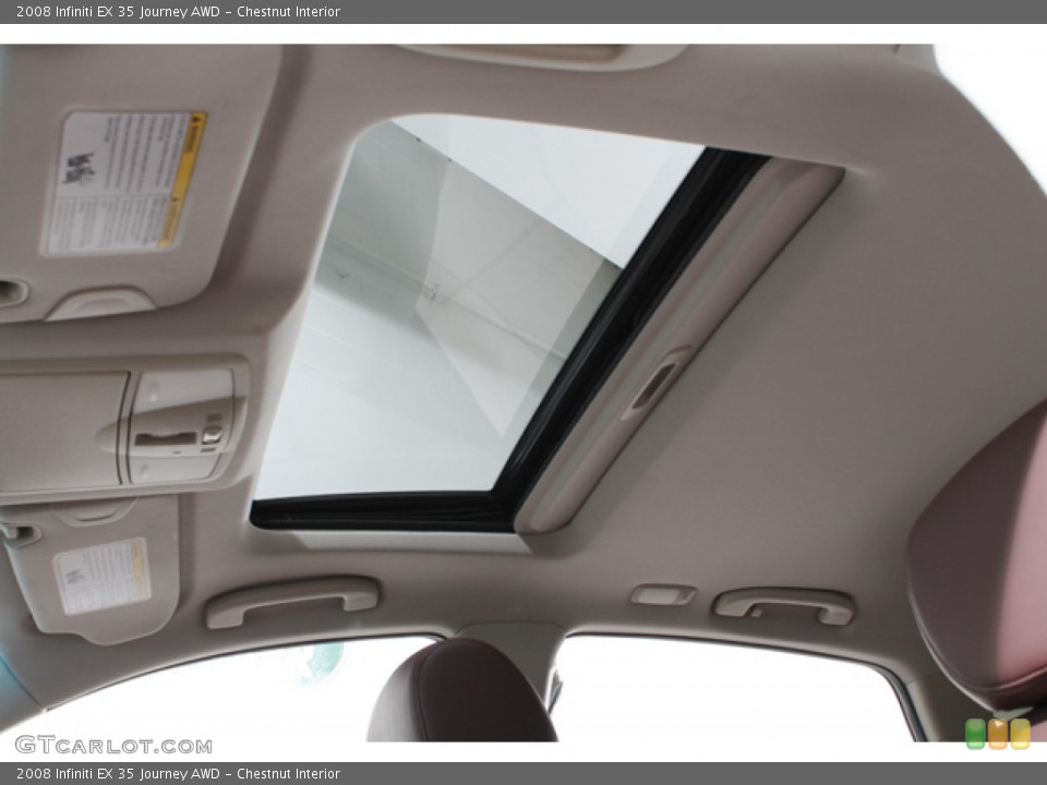 Chestnut Interior Sunroof for the 2008 Infiniti EX 35 Journey AWD #72804781