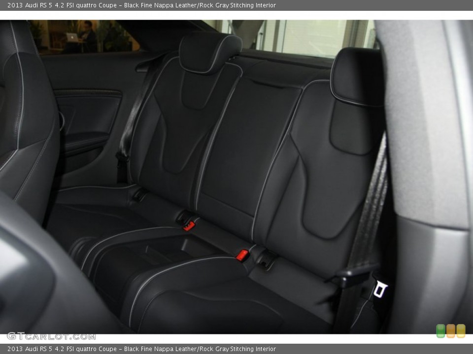 Black Fine Nappa Leather/Rock Gray Stitching Interior Rear Seat for the 2013 Audi RS 5 4.2 FSI quattro Coupe #72805900