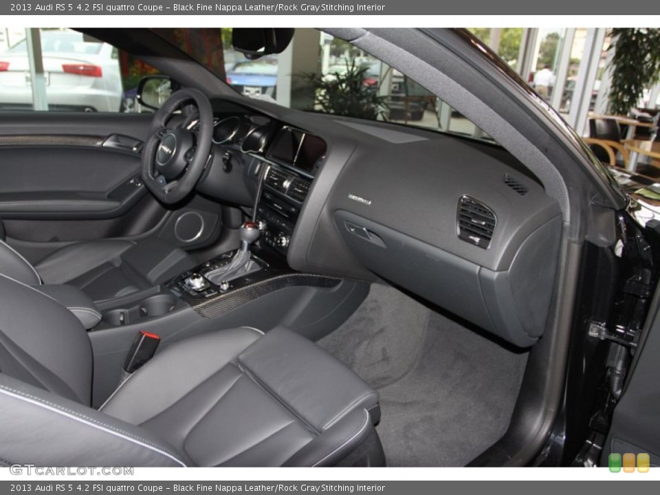 Black Fine Nappa Leather/Rock Gray Stitching Interior Dashboard for the 2013 Audi RS 5 4.2 FSI quattro Coupe #72806080