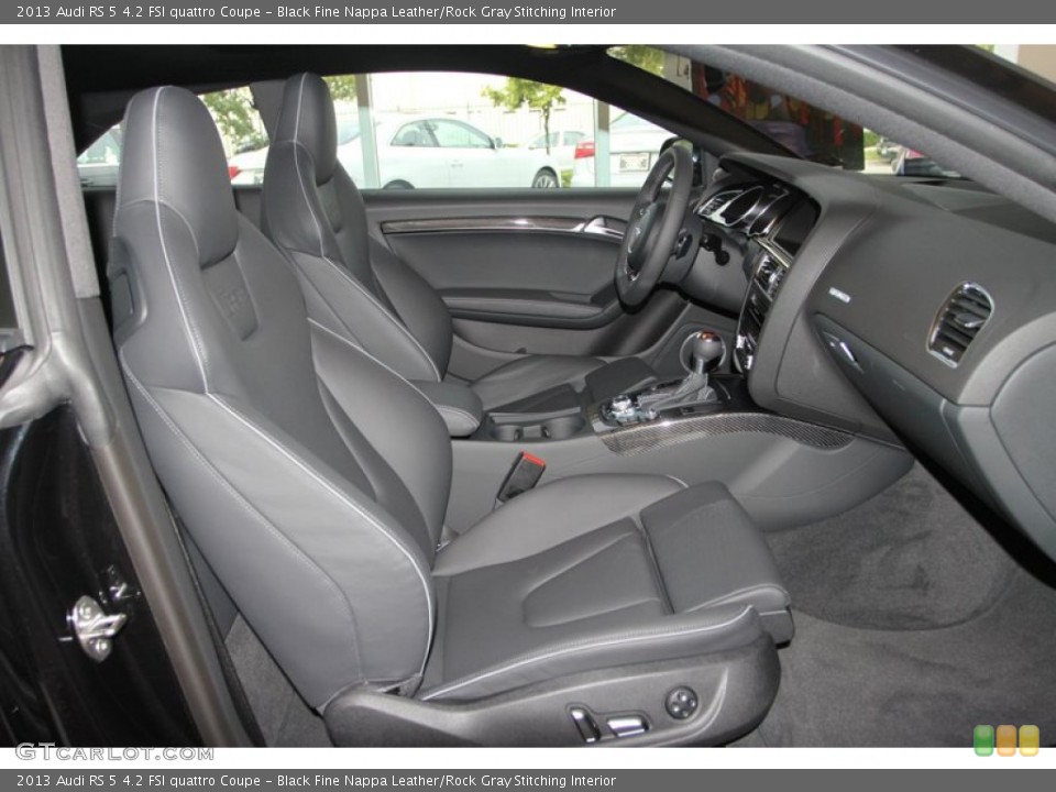 Black Fine Nappa Leather/Rock Gray Stitching Interior Photo for the 2013 Audi RS 5 4.2 FSI quattro Coupe #72806113
