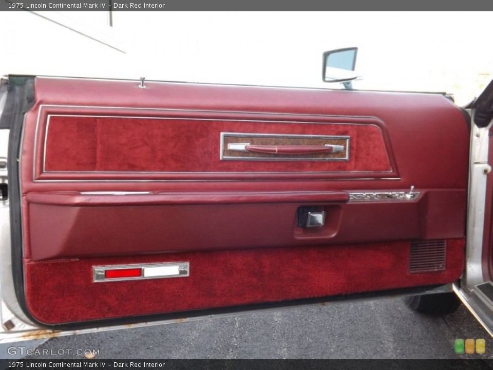 Dark Red Interior Door Panel for the 1975 Lincoln Continental Mark IV #72807023