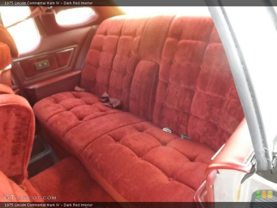 Dark Red 1975 Lincoln Continental Interiors
