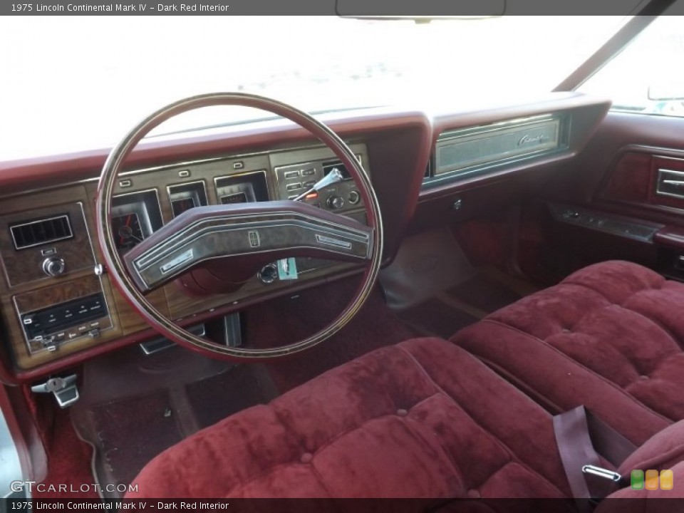 Dark Red Interior Photo for the 1975 Lincoln Continental Mark IV #72807073