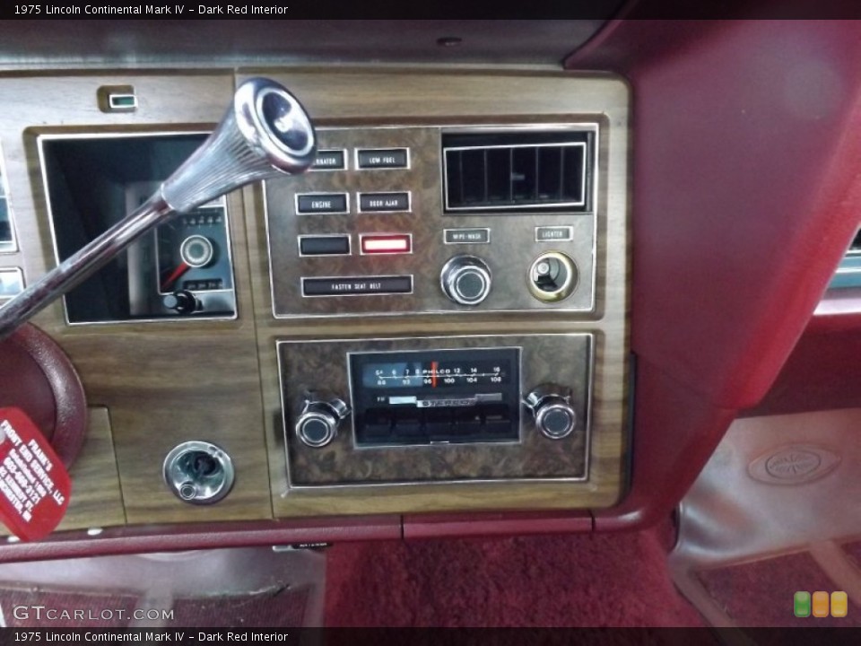 Dark Red Interior Controls for the 1975 Lincoln Continental Mark IV #72807098