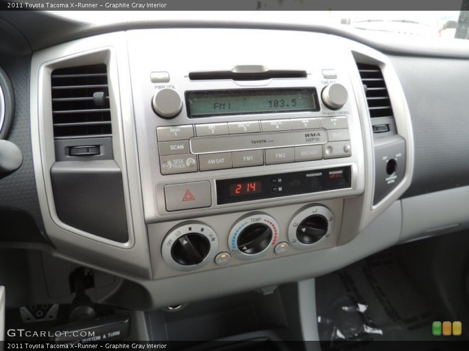 Graphite Gray Interior Controls for the 2011 Toyota Tacoma X-Runner #72812176