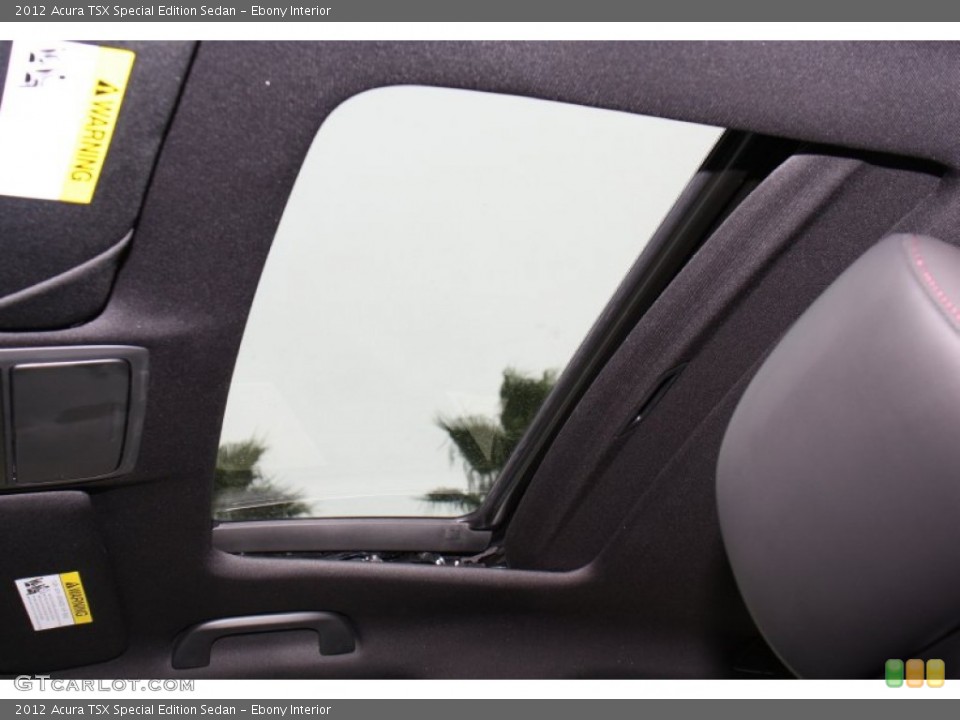 Ebony Interior Sunroof for the 2012 Acura TSX Special Edition Sedan #72813081