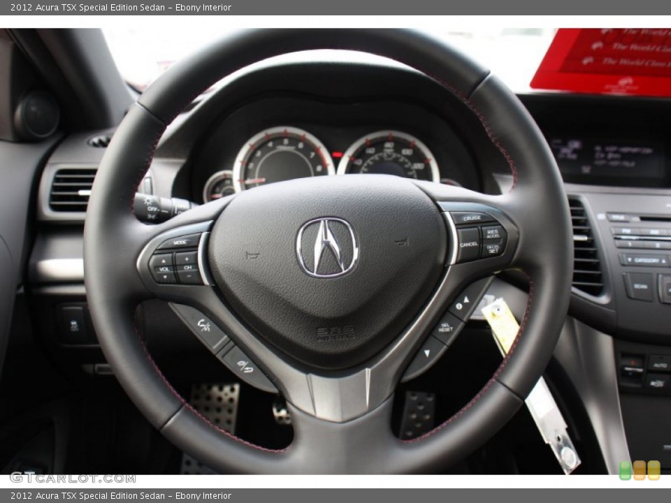Ebony Interior Steering Wheel for the 2012 Acura TSX Special Edition Sedan #72813256
