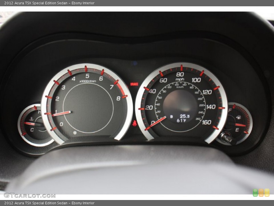 Ebony Interior Gauges for the 2012 Acura TSX Special Edition Sedan #72813397
