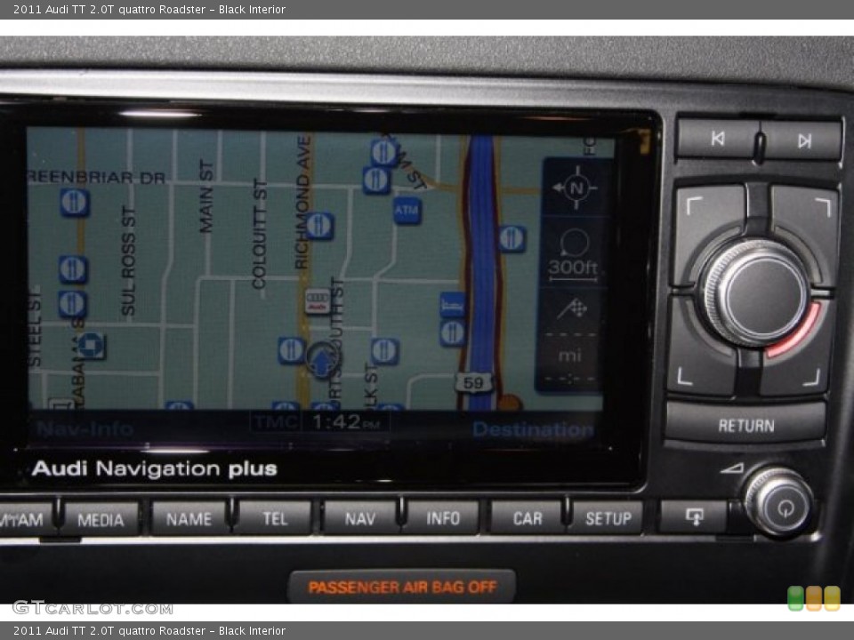 Black Interior Navigation for the 2011 Audi TT 2.0T quattro Roadster #72818212
