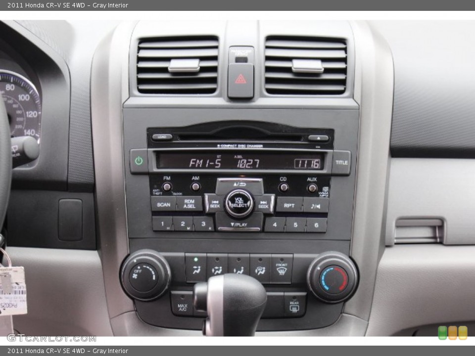 Gray Interior Controls for the 2011 Honda CR-V SE 4WD #72819277
