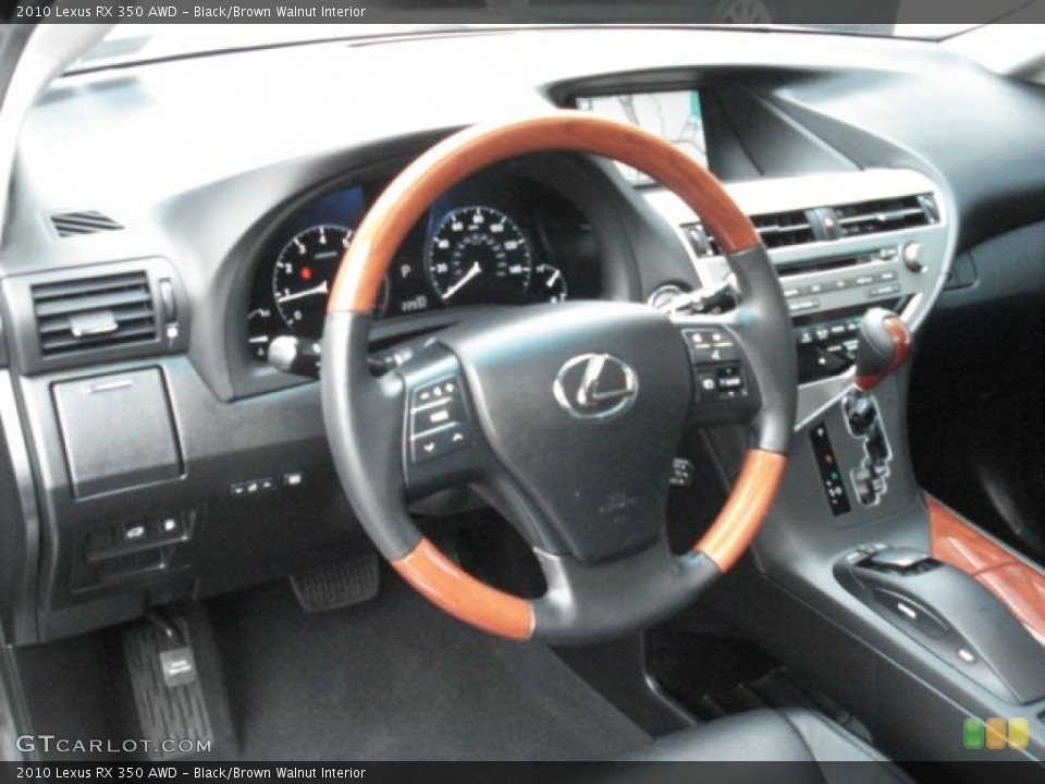 Black/Brown Walnut Interior Photo for the 2010 Lexus RX 350 AWD #72821674