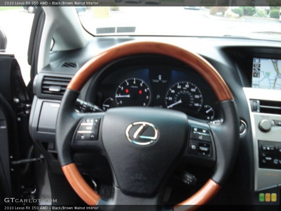 Black/Brown Walnut Interior Steering Wheel for the 2010 Lexus RX 350 AWD #72821748
