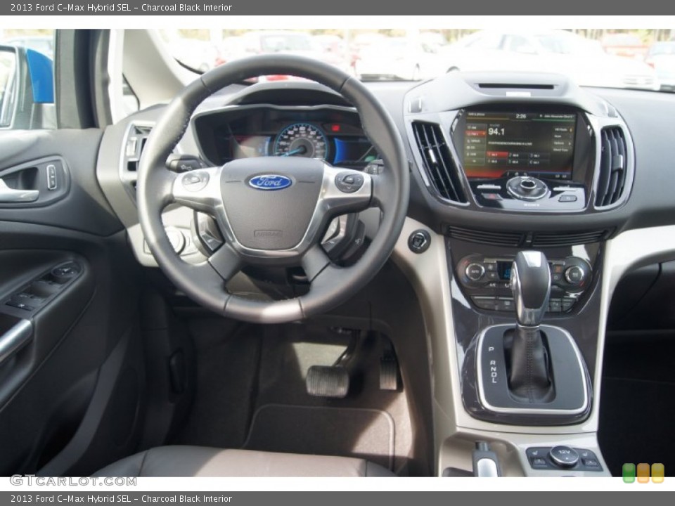 Charcoal Black Interior Steering Wheel for the 2013 Ford C-Max Hybrid SEL #72821872
