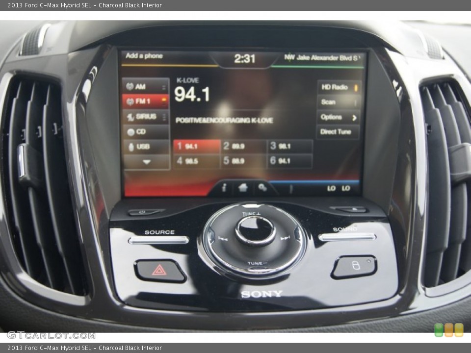 Charcoal Black Interior Audio System for the 2013 Ford C-Max Hybrid SEL #72822004