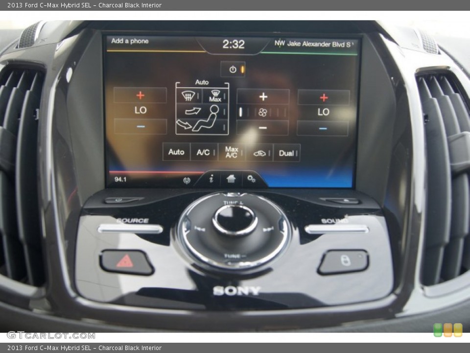 Charcoal Black Interior Controls for the 2013 Ford C-Max Hybrid SEL #72822019