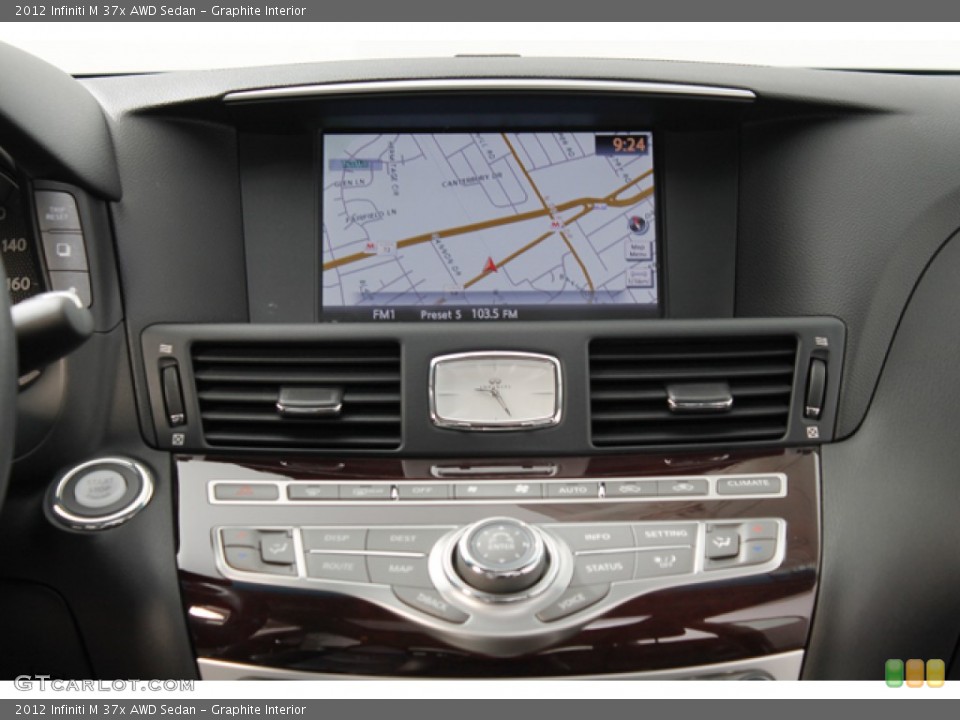 Graphite Interior Navigation for the 2012 Infiniti M 37x AWD Sedan #72827193