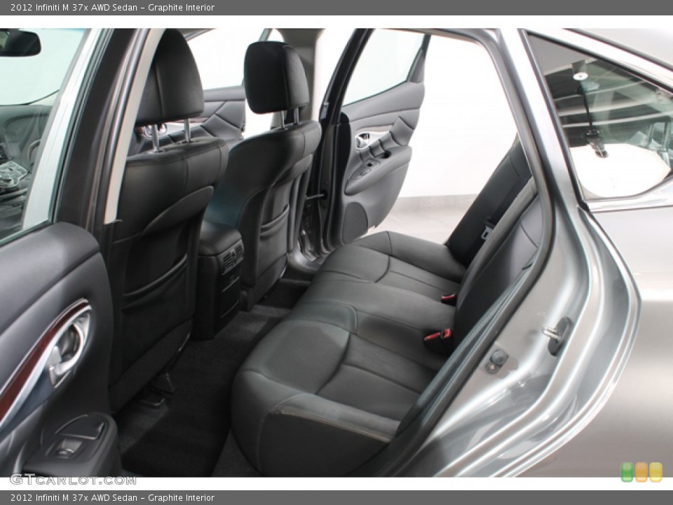 Graphite Interior Rear Seat for the 2012 Infiniti M 37x AWD Sedan #72827463
