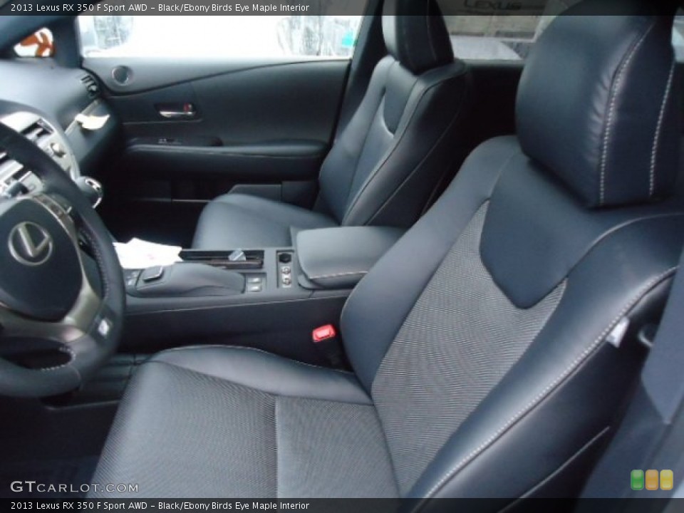 Black/Ebony Birds Eye Maple Interior Photo for the 2013 Lexus RX 350 F Sport AWD #72827645