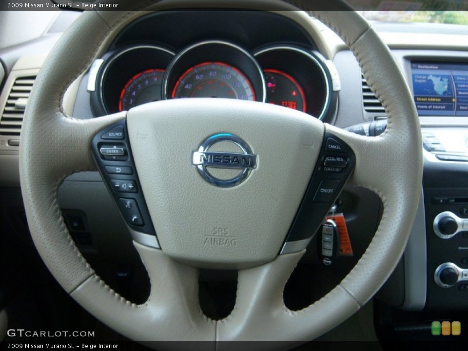 Beige Interior Steering Wheel for the 2009 Nissan Murano SL #72832056