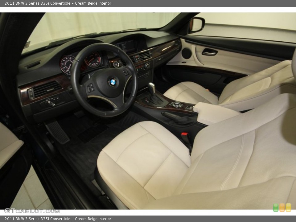 Cream Beige Interior Front Seat for the 2011 BMW 3 Series 335i Convertible #72838698