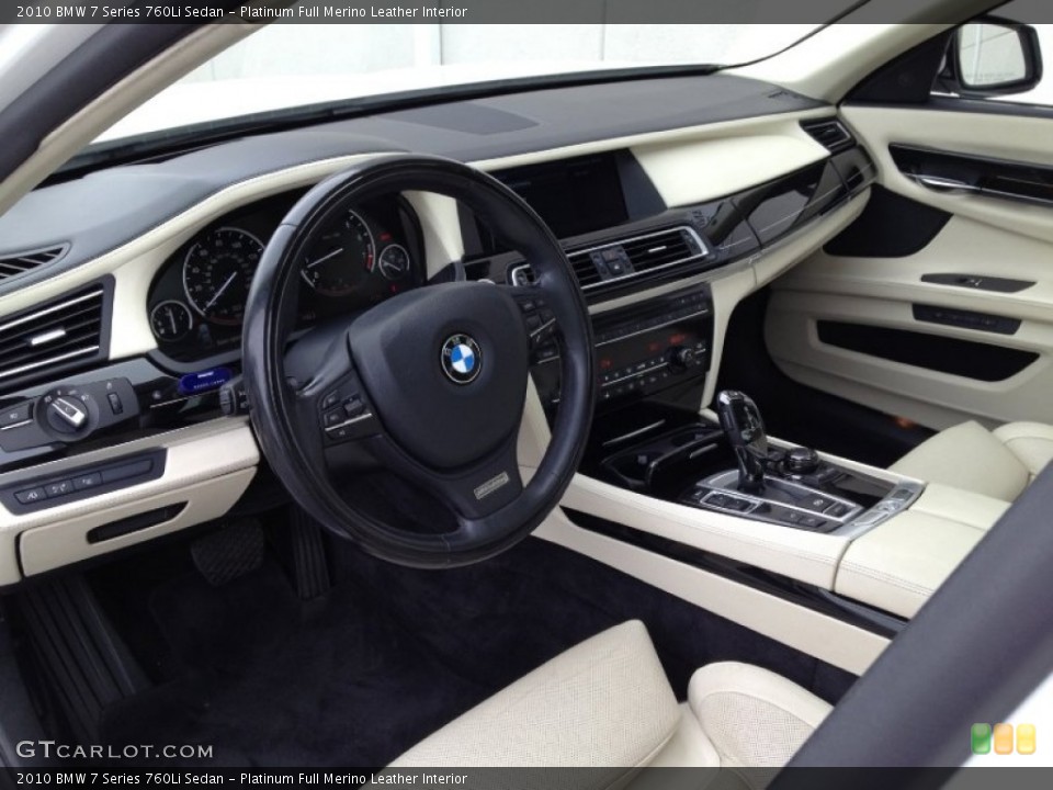 Platinum Full Merino Leather Interior Dashboard for the 2010 BMW 7 Series 760Li Sedan #72841107