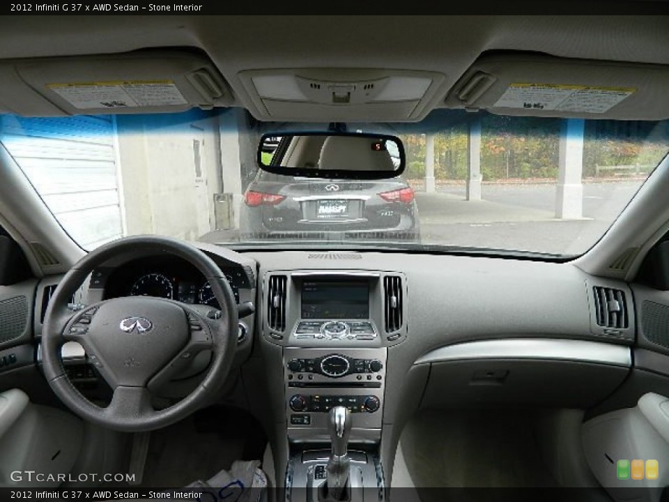 Stone Interior Dashboard for the 2012 Infiniti G 37 x AWD Sedan #72842436
