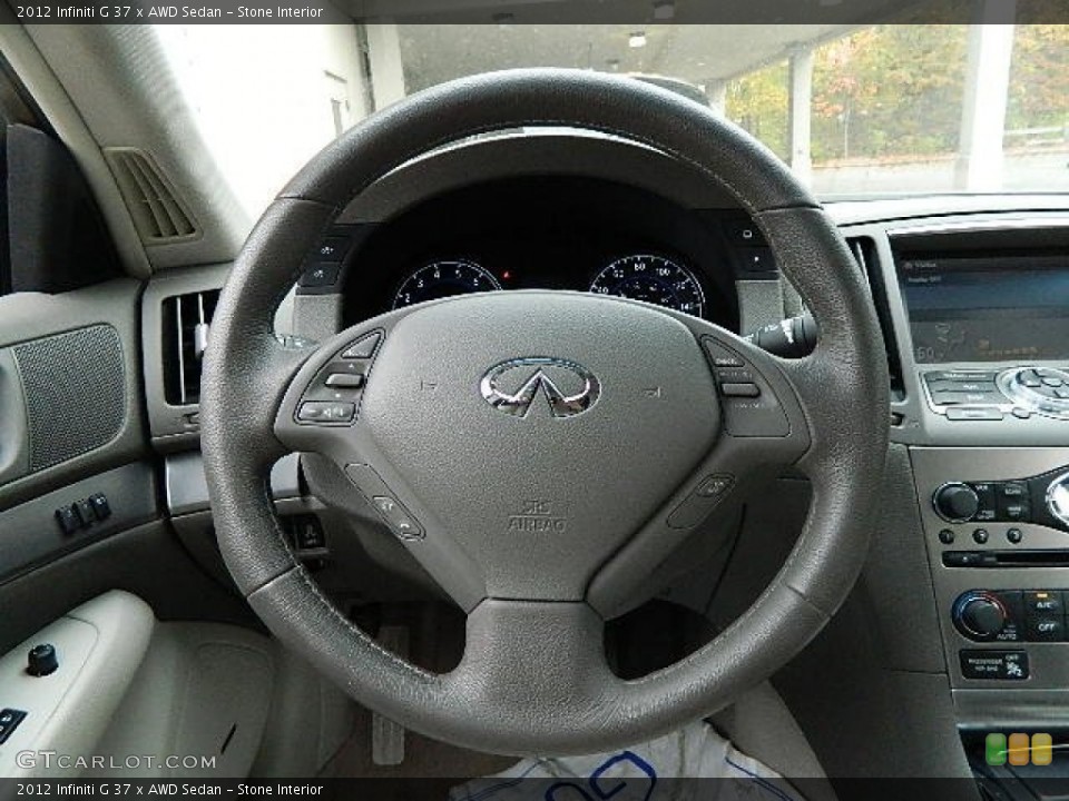 Stone Interior Steering Wheel for the 2012 Infiniti G 37 x AWD Sedan #72842454
