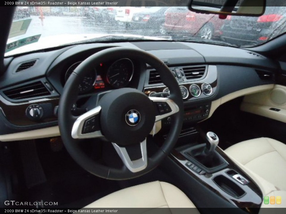 Beige Kansas Leather Interior Dashboard for the 2009 BMW Z4 sDrive35i Roadster #72853391