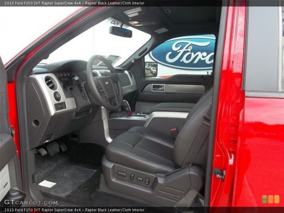 Raptor Black Leather/Cloth Interior Photo for the 2013 Ford F150 SVT Raptor SuperCrew 4x4 #72853800