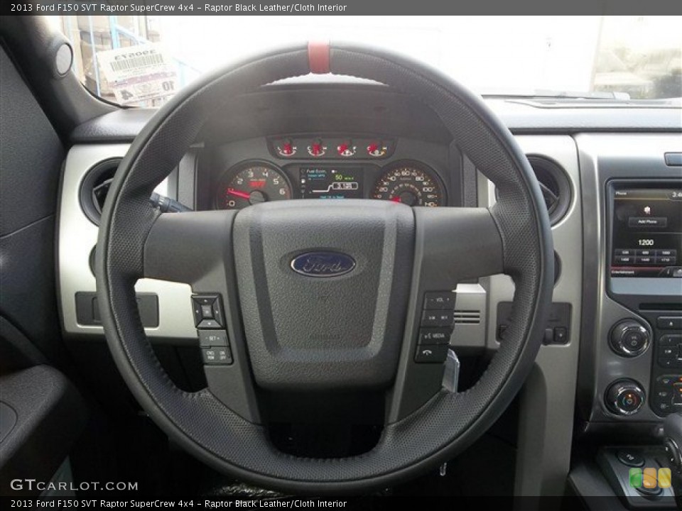 Raptor Black Leather/Cloth Interior Steering Wheel for the 2013 Ford F150 SVT Raptor SuperCrew 4x4 #72854188