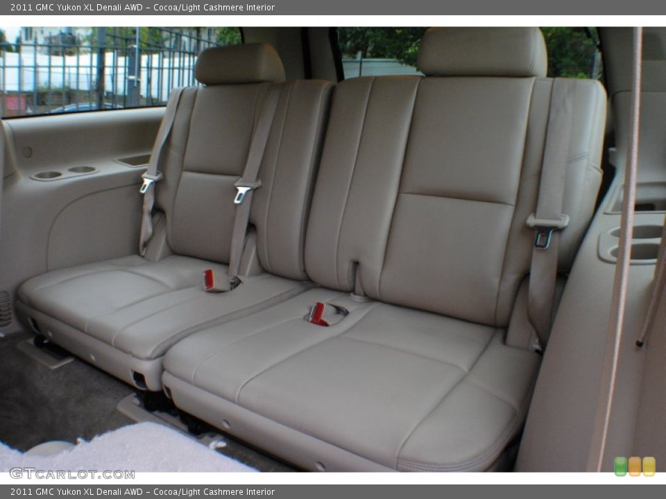 Cocoa/Light Cashmere Interior Rear Seat for the 2011 GMC Yukon XL Denali AWD #72858570